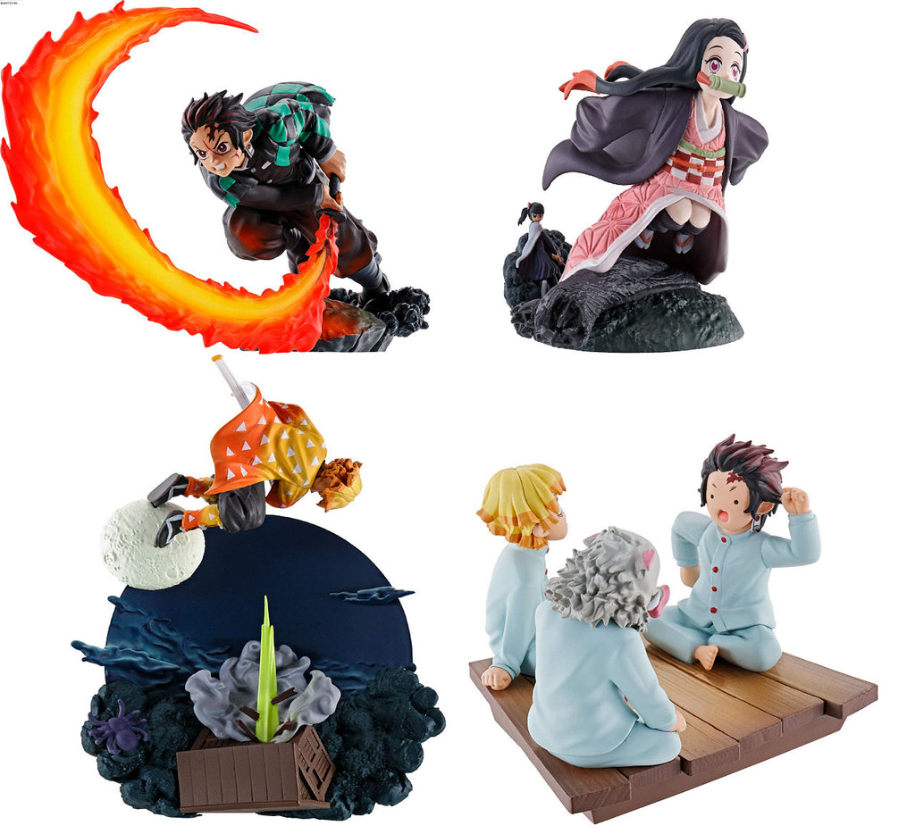 Megahouse - Demon Slayer Kimetsu Petitrama Ser Vol 1 4Pc BMB DS