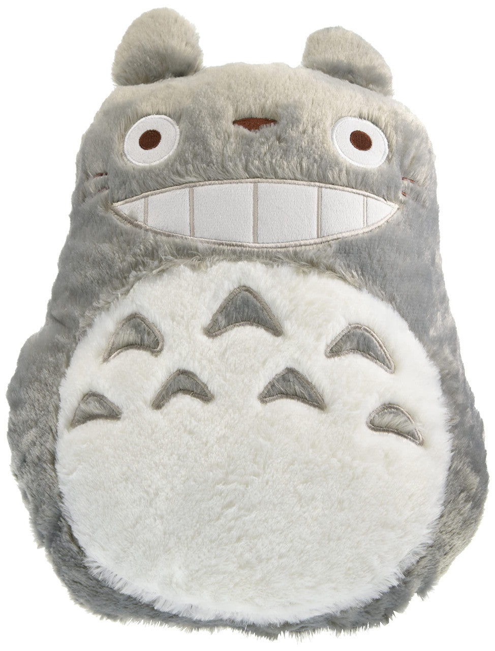 Studio Ghibli via Bluefin Marushin My Neighbor Totoro Big Grey Totoro Die-Cut Cushion - Official Studio Ghibli Merchandise, Grey,White