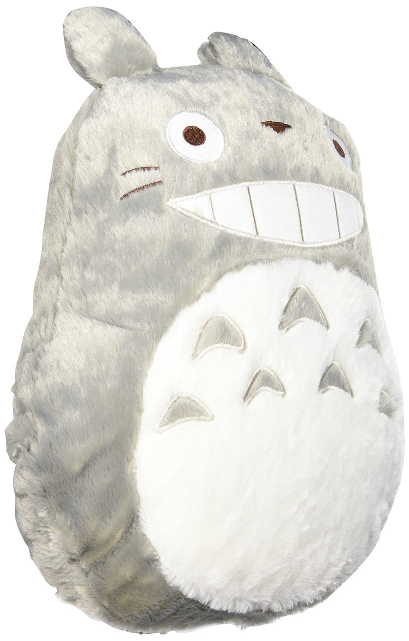 Studio Ghibli via Bluefin Marushin My Neighbor Totoro Big Grey Totoro Die-Cut Cushion - Official Studio Ghibli Merchandise, Grey,White