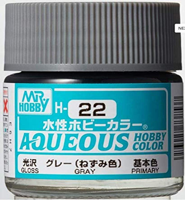 H22 Gloss Gray 10ml Bottle, GSI Aqueous Color