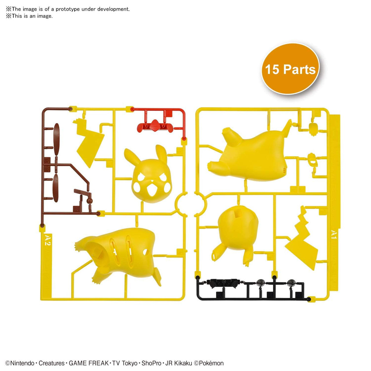Bandai Hobby - Pokvomon - 03 Pikachu (Battle Pose), Bandai Spirits, Pokvomon Model Kit Quick!!