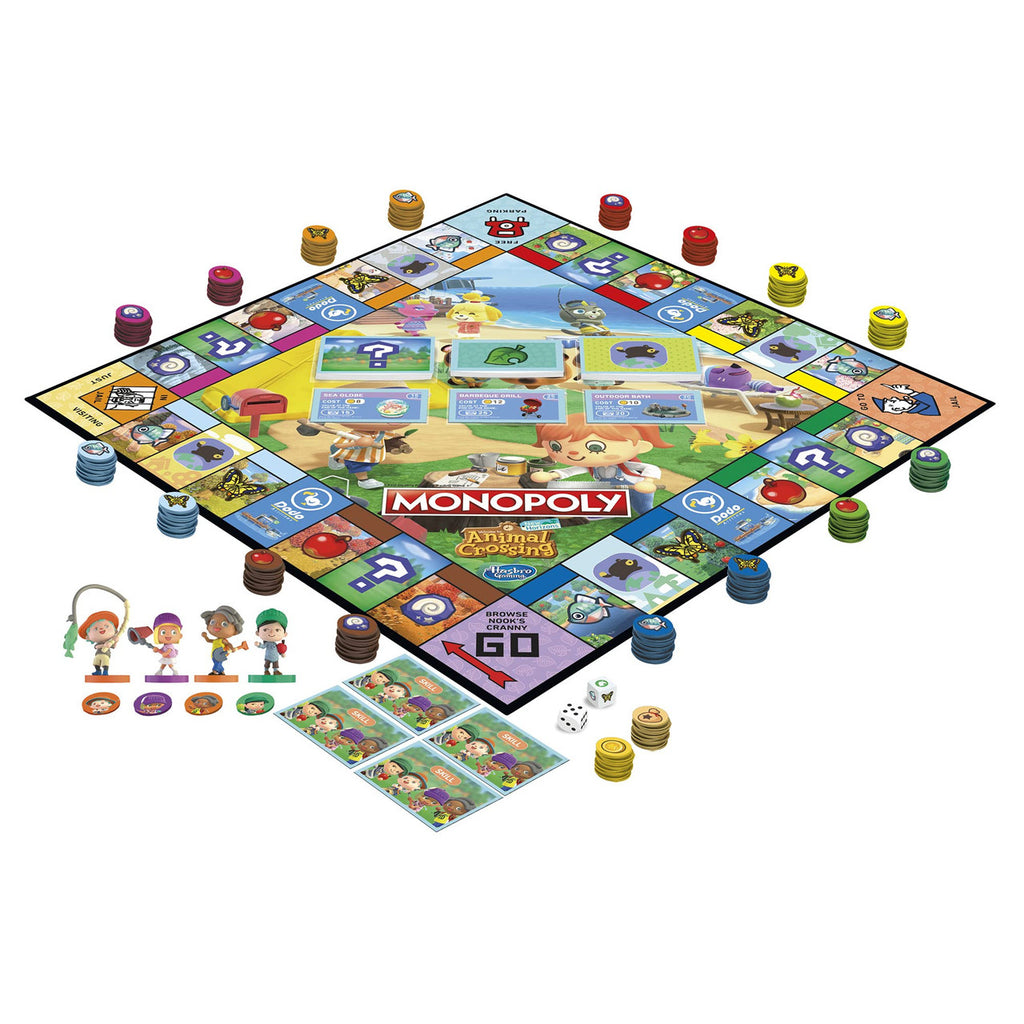 MONOPOLY Animal Crossing New Horizons Edition Board Game for Kids Ages 8 and Up for 2-4 Players