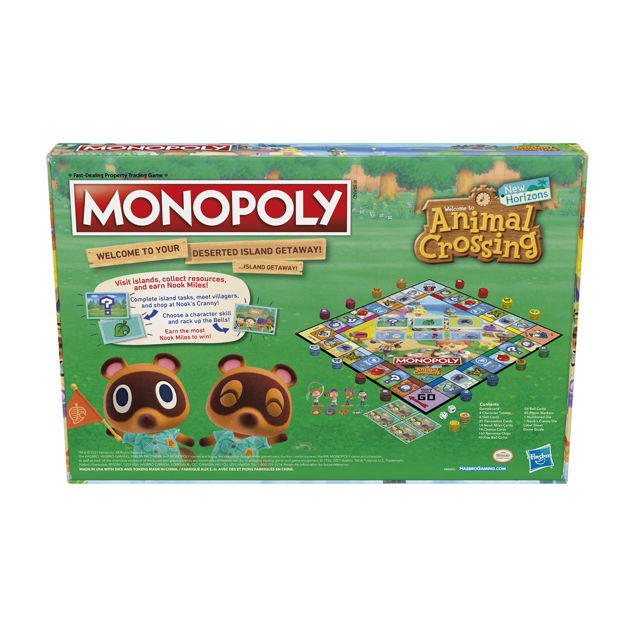 MONOPOLY Animal Crossing New Horizons Edition Board Game for Kids Ages 8 and Up for 2-4 Players