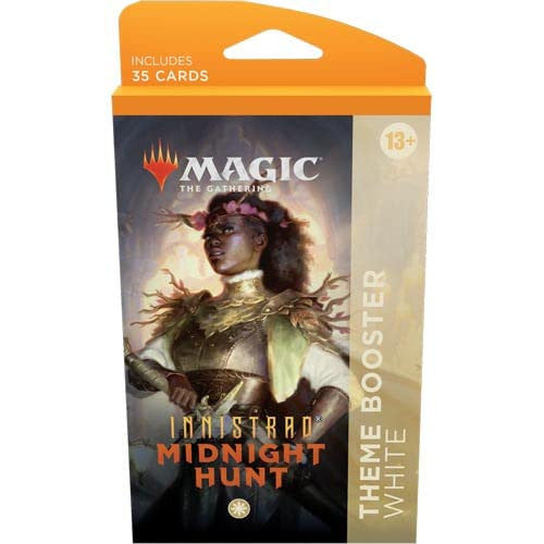 MTG Magic The Gathering Innistrad Midnight Hunt Theme Booster WHITE 1 Booster Single Pack Pack (35 Cards) WOCC8952-TB-WHITE