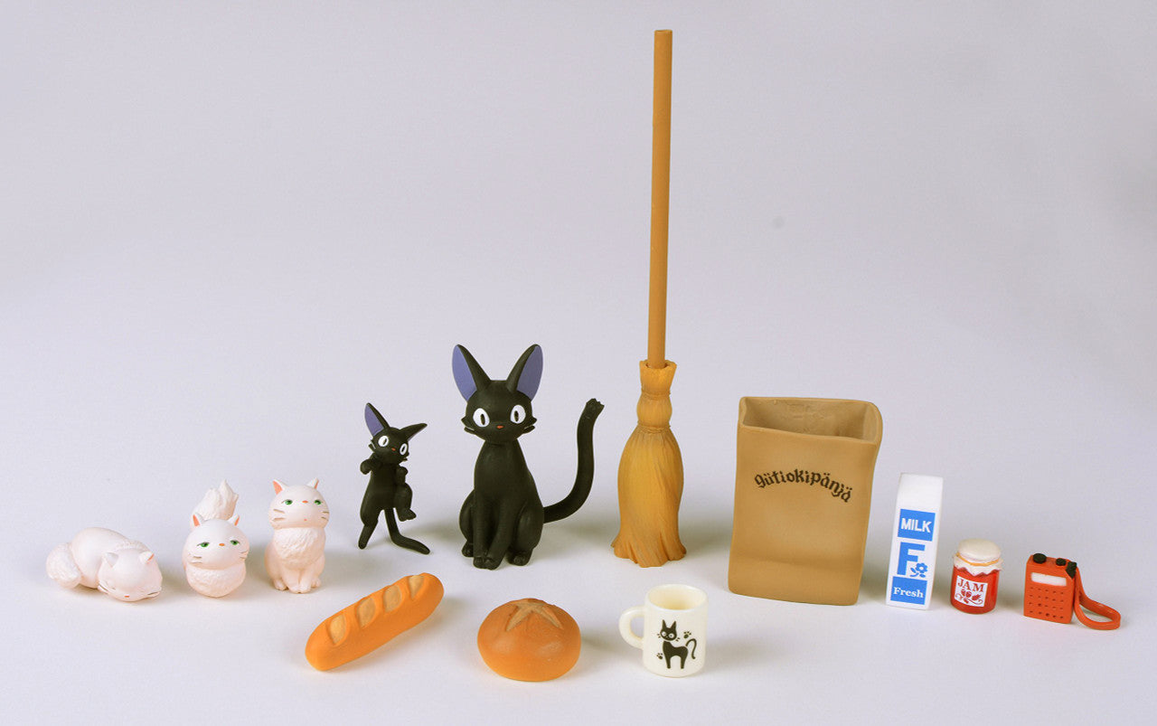 Studio Ghibli via Bluefin Ensky Kiki's Delivery Service Jiji Assortment Stacking Figure - Official Studio Ghibli Merchandise