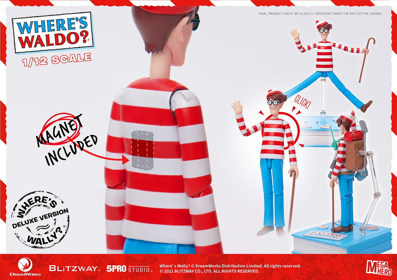 Blitzway - Waldo 1/12th Scale Action Figure (Normal ver.) [Where's Waldo?], 5Pro Studio MEGAHERO Series (BZW47949)