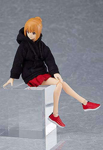 Max Factory Figma Styles: Female Body (Emily) with Hoodie Outfit Figma Action Figure, Multicolor