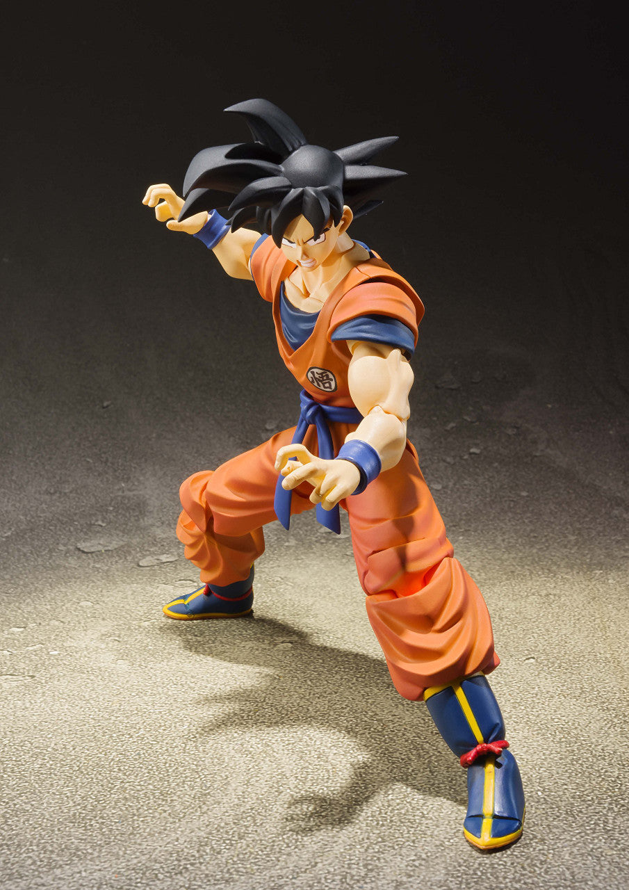 Bandai Tamashii Nations S.H. Figuarts Son Goku (A Saiyan Raised on Earth) Dragon Ball Super Action Figure