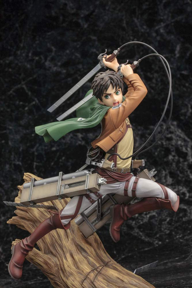 Kotobukiya Attack On Titan: Eren Yeager (Renewal Package Variant) ArtFX J Statue, Multicolor