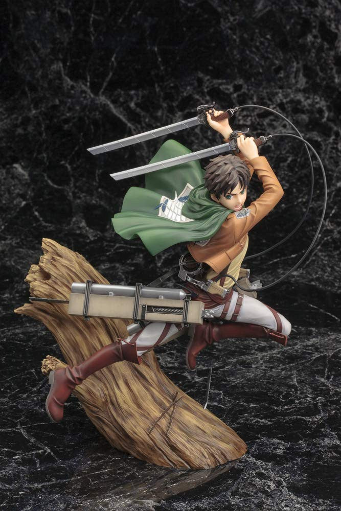 Kotobukiya Attack On Titan: Eren Yeager (Renewal Package Variant) ArtFX J Statue, Multicolor