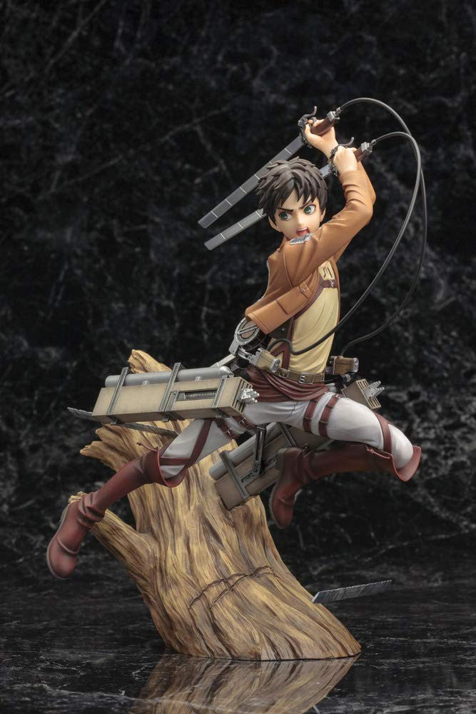 Kotobukiya Attack On Titan: Eren Yeager (Renewal Package Variant) ArtFX J Statue, Multicolor