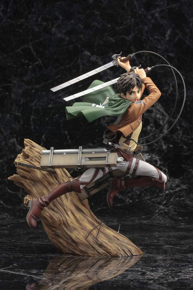 Kotobukiya Attack On Titan: Eren Yeager (Renewal Package Variant) ArtFX J Statue, Multicolor