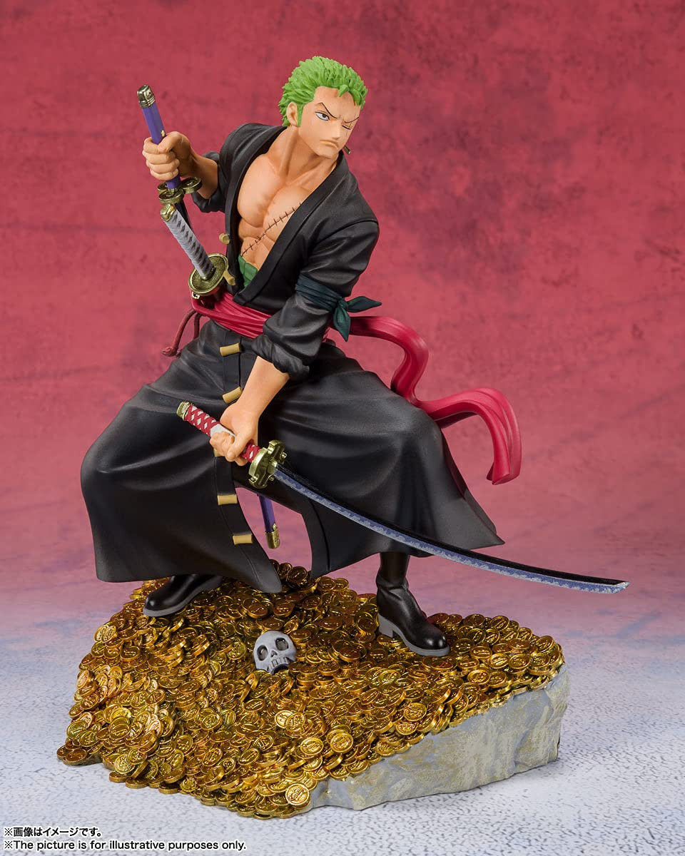 Tamashii Nations Figuarts Zero - Roronoa Zoro - WT100 Commemorative Eiichiro Oda Illustration Daikaizoku Hyakkei- [One Piece]