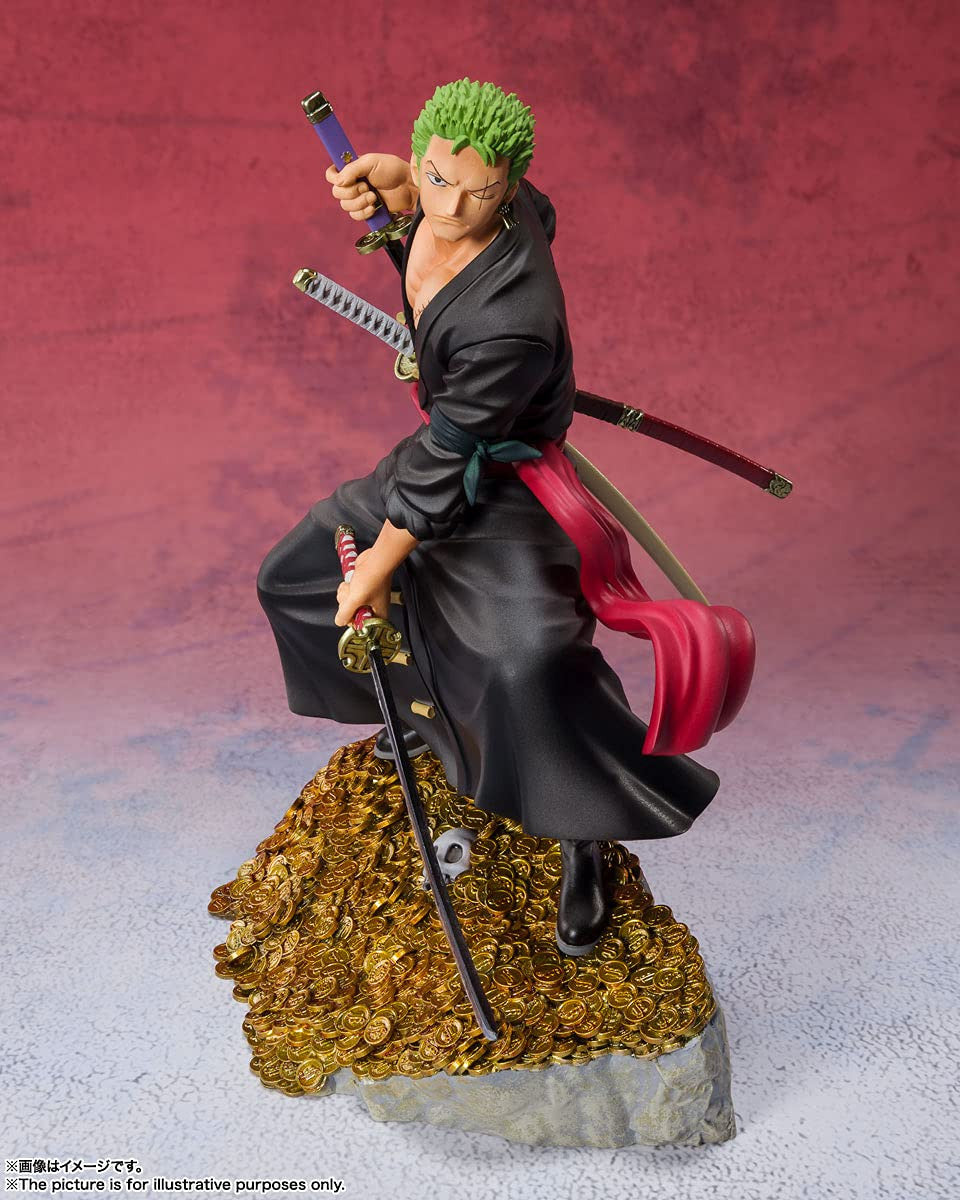 Tamashii Nations Figuarts Zero - Roronoa Zoro - WT100 Commemorative Eiichiro Oda Illustration Daikaizoku Hyakkei- [One Piece]