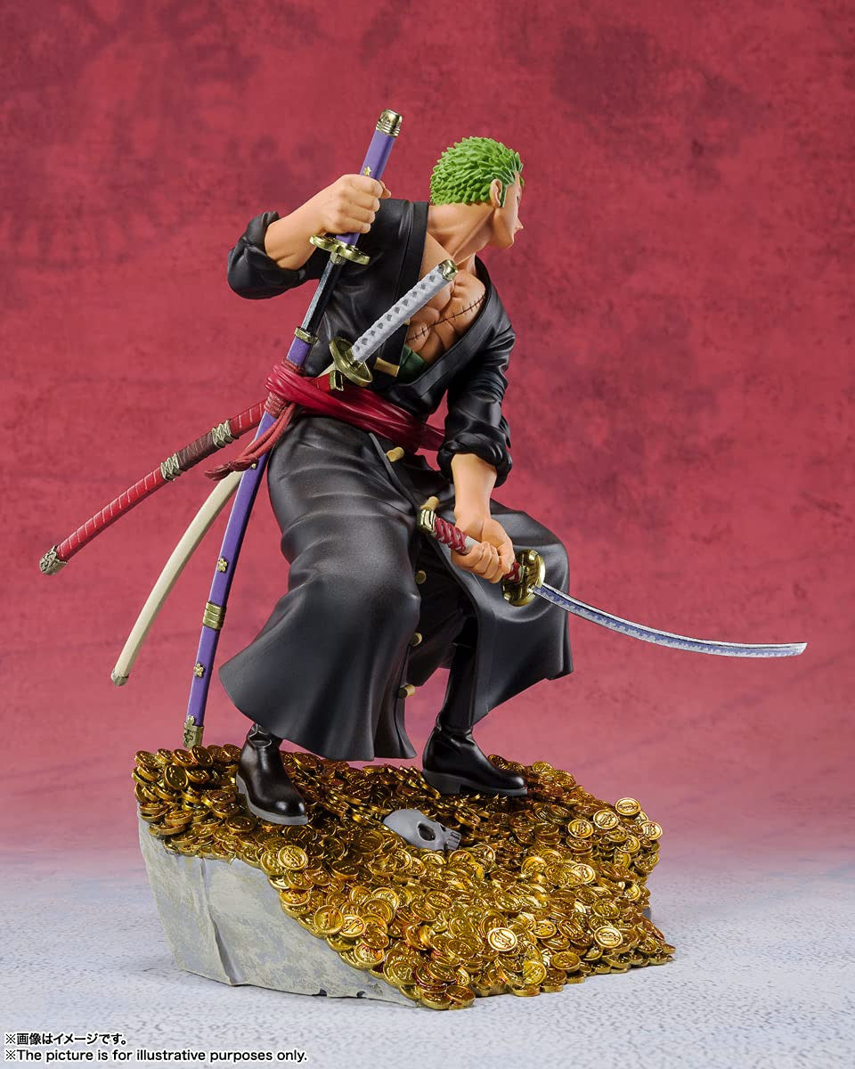 Tamashii Nations Figuarts Zero - Roronoa Zoro - WT100 Commemorative Eiichiro Oda Illustration Daikaizoku Hyakkei- [One Piece]