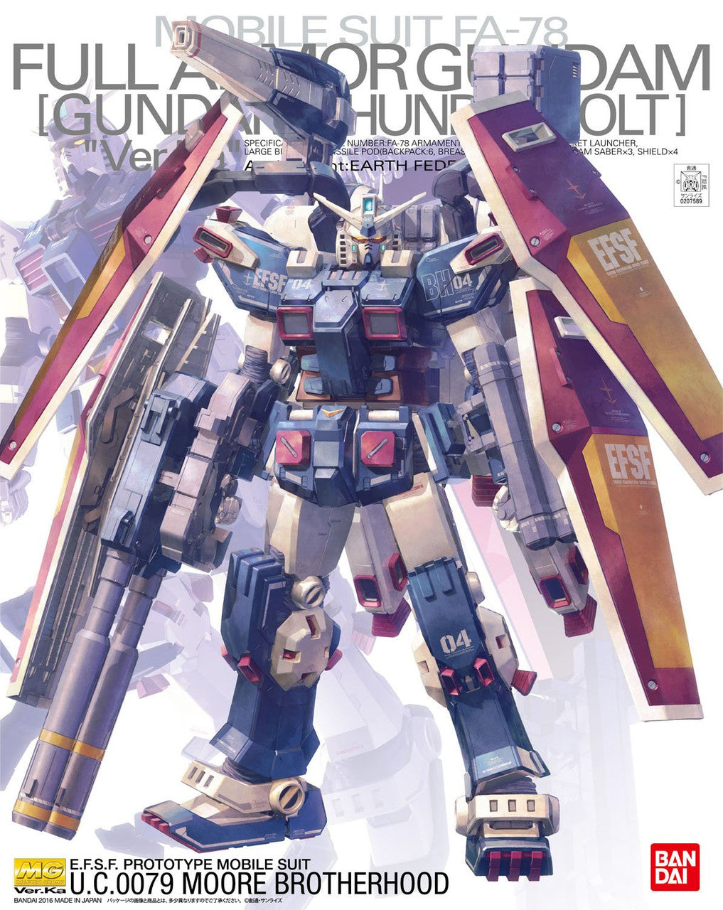Bandai Hobby MG Full Armor Gundam Thunderbolt Ver. KA Building Kit (1/100 Scale)