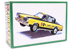 AMT 1966 Plymouth Barracuda Hemi Under Glass - 1/25 Scale Model Car Kit - Buildable Vintage Cars for Kids and Adults