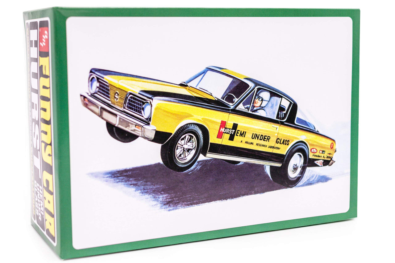 AMT 1966 Plymouth Barracuda Hemi Under Glass - 1/25 Scale Model Car Kit - Buildable Vintage Cars for Kids and Adults