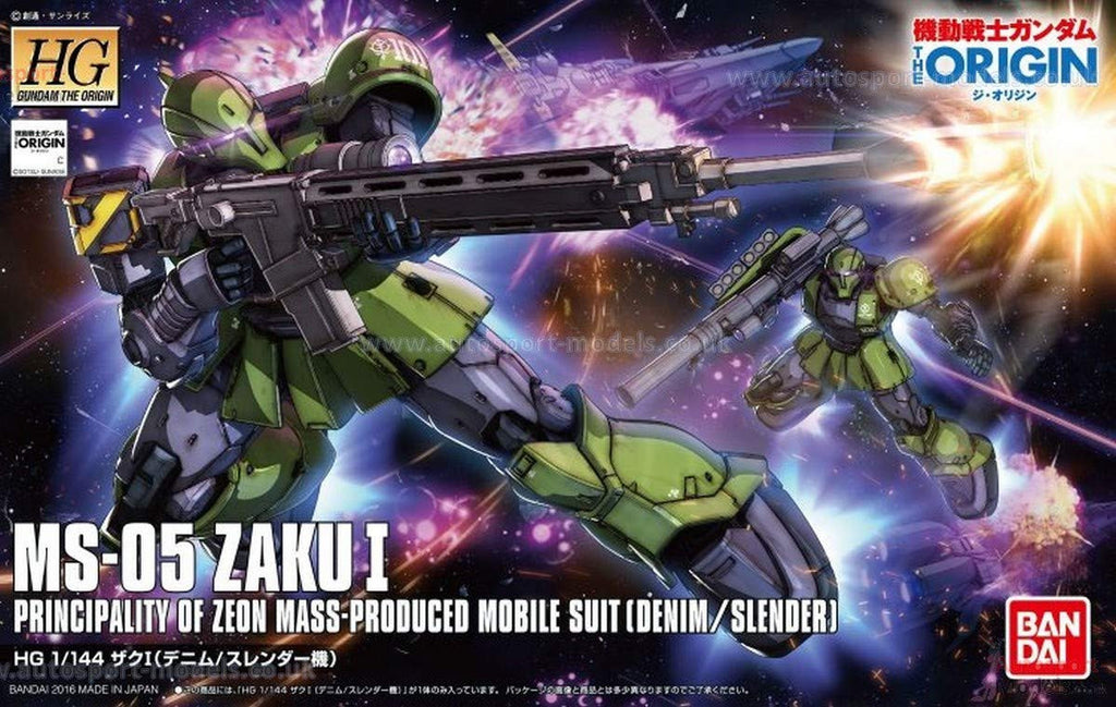 HG Mobile Suit Gundam THE ORIGIN 1/144 Zaku I (Denim/Slender Custom) Plastic Model