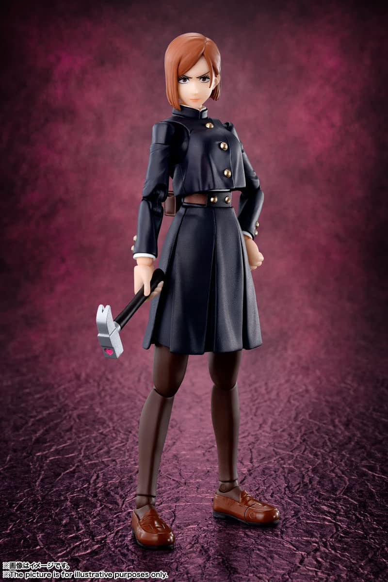 S.H. Figuarts Jujutsu Kaisen Nobara Kugisaki, Approx. 5.3 inches (135 mm), PVC and ABS Pre-painted Action Figure