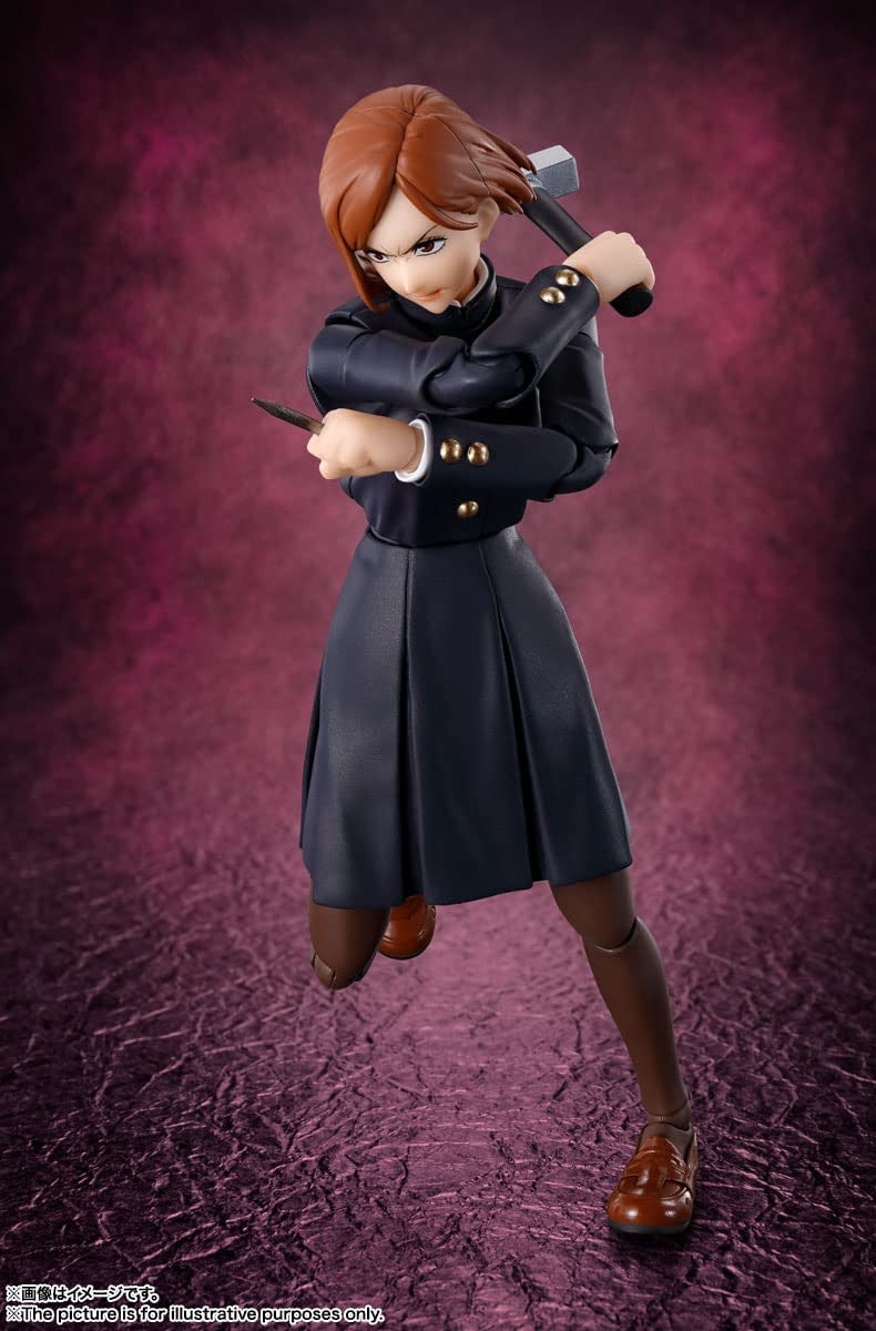 S.H. Figuarts Jujutsu Kaisen Nobara Kugisaki, Approx. 5.3 inches (135 mm), PVC and ABS Pre-painted Action Figure