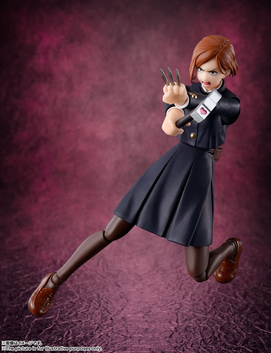 S.H. Figuarts Jujutsu Kaisen Nobara Kugisaki, Approx. 5.3 inches (135 mm), PVC and ABS Pre-painted Action Figure