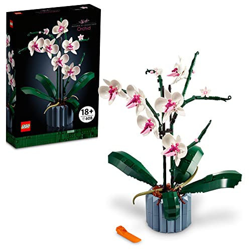 LEGO Orchid Plant Decor Building Set for Adults Build an Orchid Display Piece for The Home or Office 608 Pieces