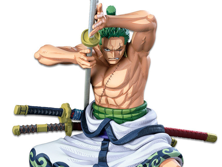 Banpresto One Piece World Figure Colosseum 3 Super Master Stars Piece The Roronoa Zoro [Two Dimensions], Multiple Colors (BP17573)