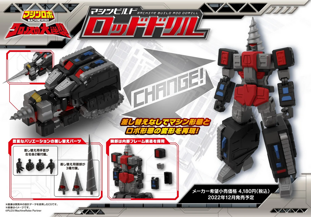 Rod Drill "Machine Robo: Revenge of Cronos Megahouse Machine Build Series