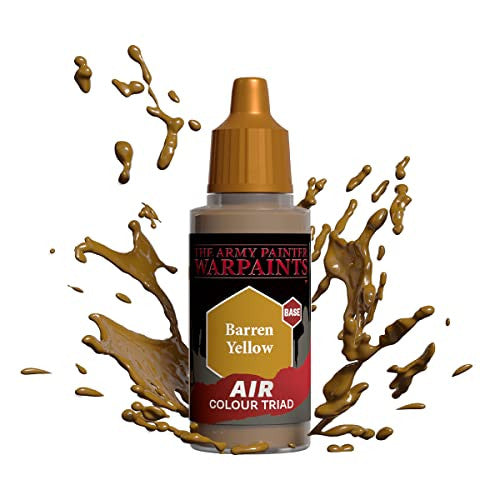 The Army Painter Warpaints Air Color Triad Barren Yellow Non Toxic Air Brush Paint 18ml AW3121