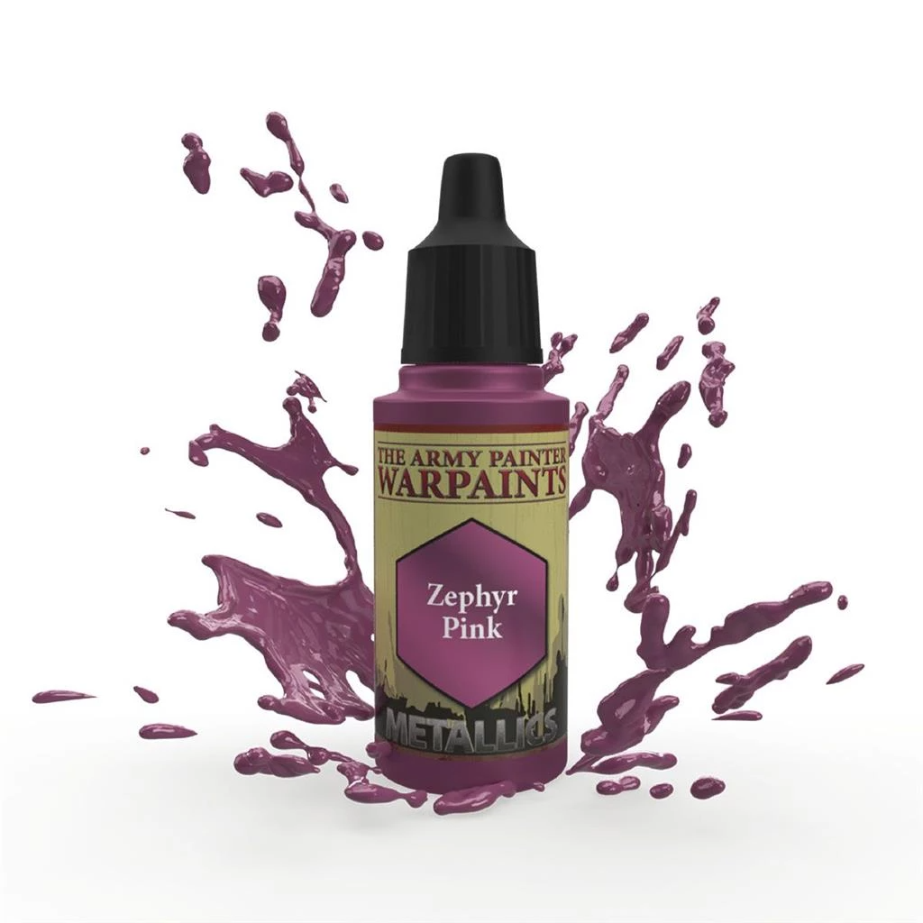 The Army Painter Warpaints Metallics Zephyr Pink Non Toxic Acrylic Paints 18ml WP1485