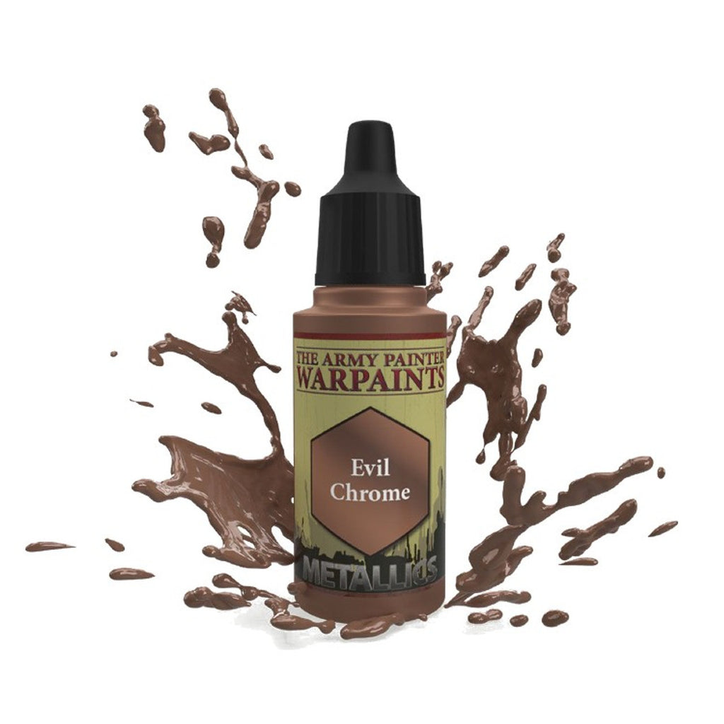 The Army Painter Warpaints Metallics Evil Chrome Non Toxic Acrylic Paints 18ml WP1491