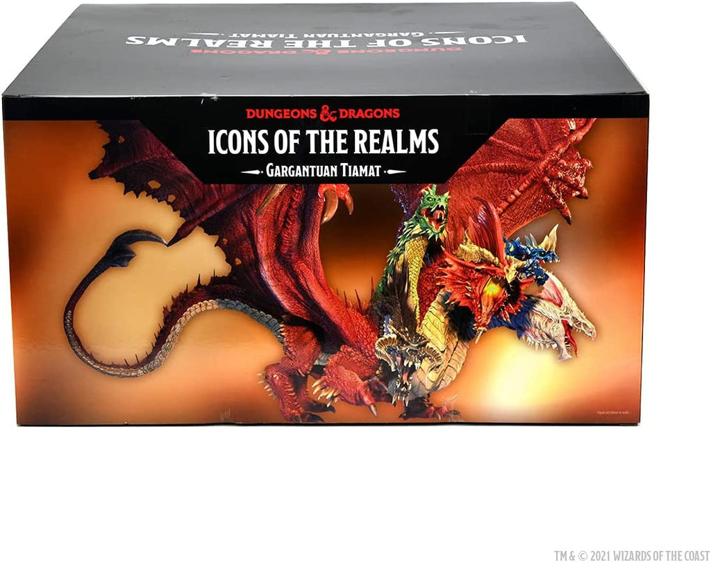 Wizkids Dungeons And Dragons Fantasy Miniatures Icons Of The Realms Gargantuan Tiamat Miniatures D&D Model Comes UnpaintedWZK96105