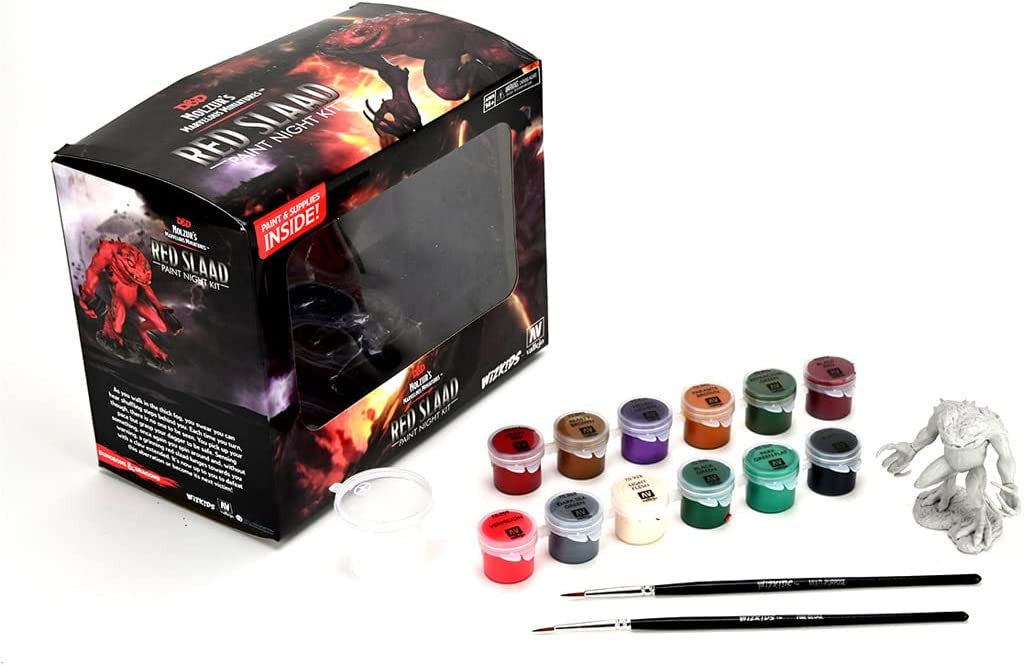 Wizkids Dungeons And Dragons Monsters Nolzur'S Marvelous Mini Paint Night Kit Red Slaad Miniature WZK-90292