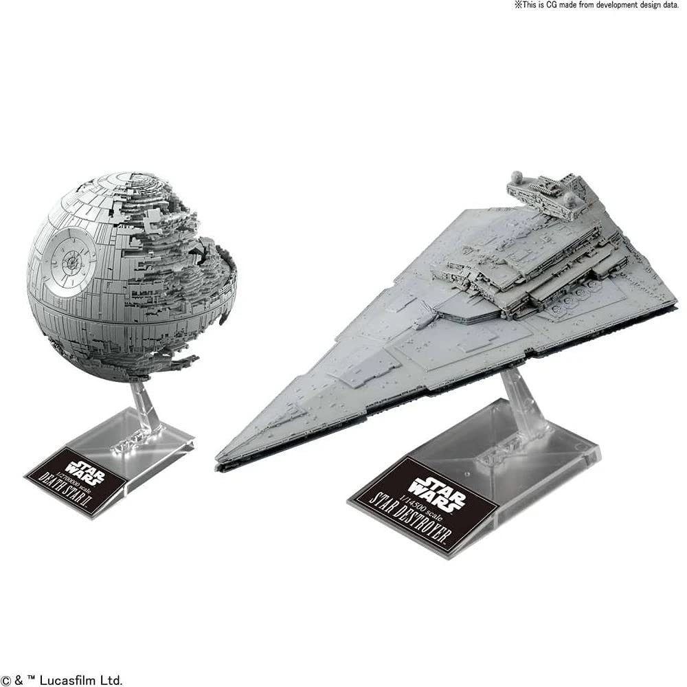 Bandai Star Wars Plastic Model Death Star II 1/2,700,000 & Star Destroyer 1/14,500 Star Wars