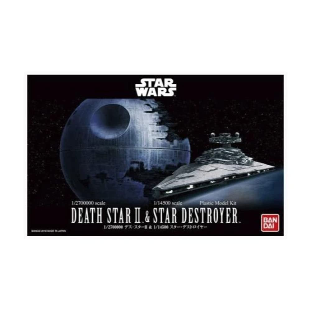 Bandai Star Wars Plastic Model Death Star II 1/2,700,000 & Star Destroyer 1/14,500 Star Wars