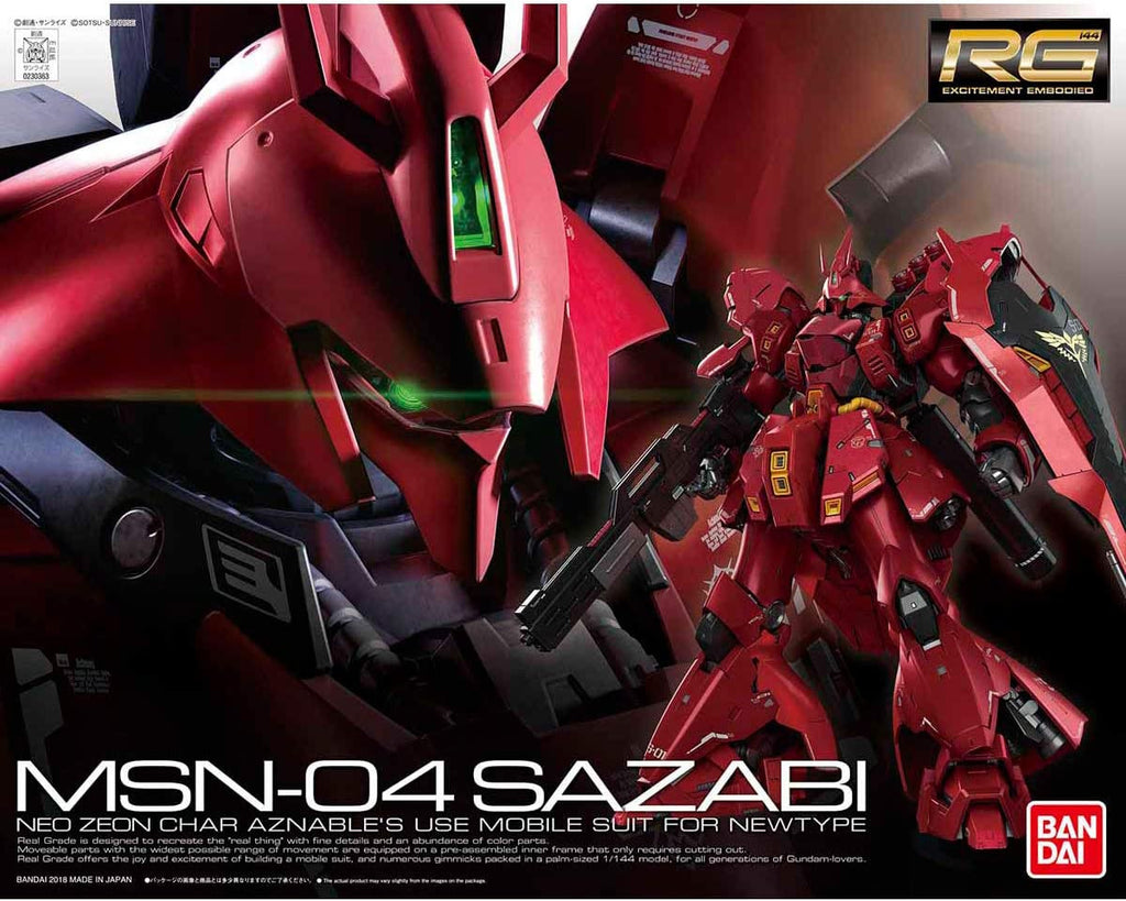 Bandai Hobby RG 1/144 #29 Sazabi Char's Counterattack , Red