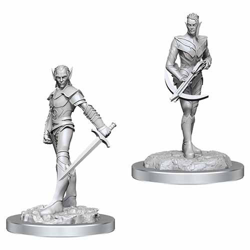 Wizkids Dungeons & Dragons Nolzur`s Marvelous Unpainted Miniatures W18 Drow Fighters WZK90525