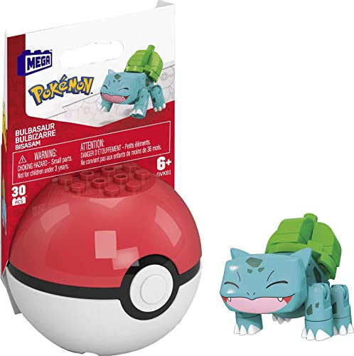 Mega Construx Pokemon Bulbasaur Construction Set, Building Toys for Kids MTGFC85C-Bulbasaur-25Th-Anniversary