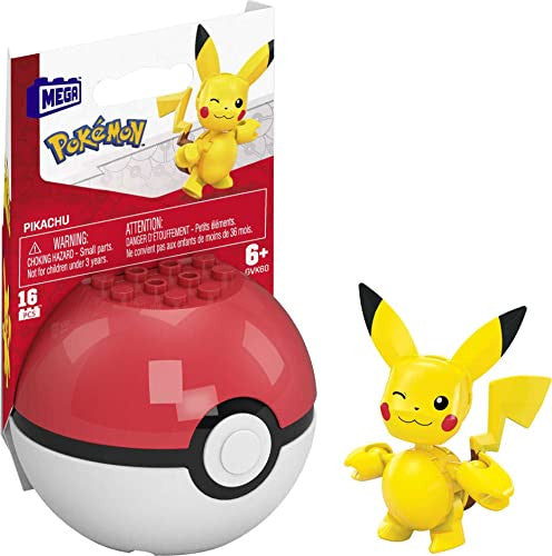 Mega Construx Pokemon Pikachu Construction Set, Building Toys for Kids MTGFC85C-Pikachu-25Th-Anniversary