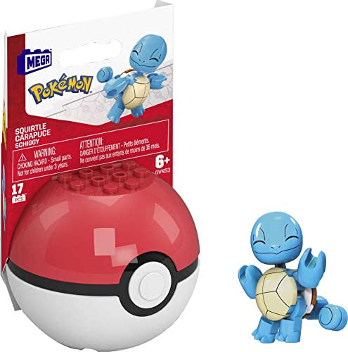 Mega Construx Pokemon Squirtle Construction Set, Building Toys for Kids MTGFC85C-Squirtle-25Th-Anniversary