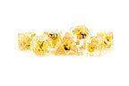 Metallic Dice Games 16mm Resin Poly Set Cat w/Gold 7 Role Playing Game Dice for Dungeons and Dragons MTD754