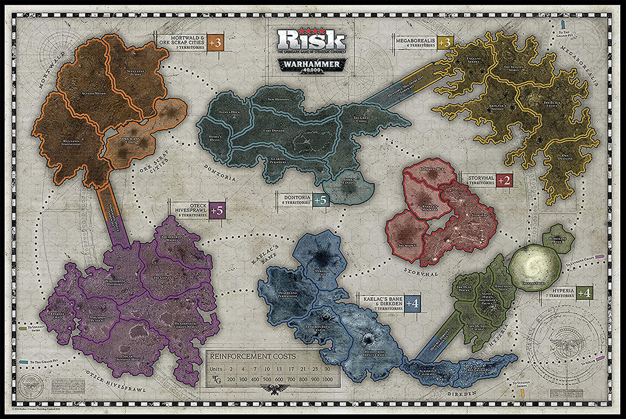 Risk Warhammer 40K Board Game Based on Warhammer 40k from Games Workshop Officially Licensed Warhammer 40K Merchandise Themed Risk Game