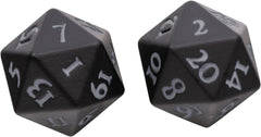 Ultra PRO Vivid Heavy Metal D20 Dice Set Black 2ct. - UP Your Gaming With High Quality 20 Sided Dice UPI-15943