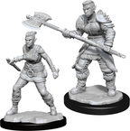 Wizkids Dungeons And Dragons Orc Barbarian Nolzur's Marvelous Unpainted S Orc Barbarian Female Miniature D&D WZK90145