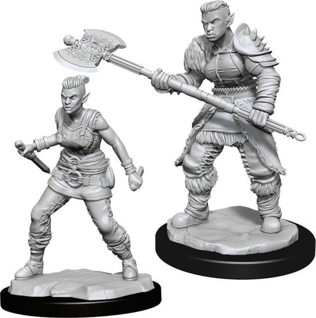 Wizkids Dungeons And Dragons Orc Barbarian Nolzur's Marvelous Unpainted S Orc Barbarian Female Miniature D&D WZK90145