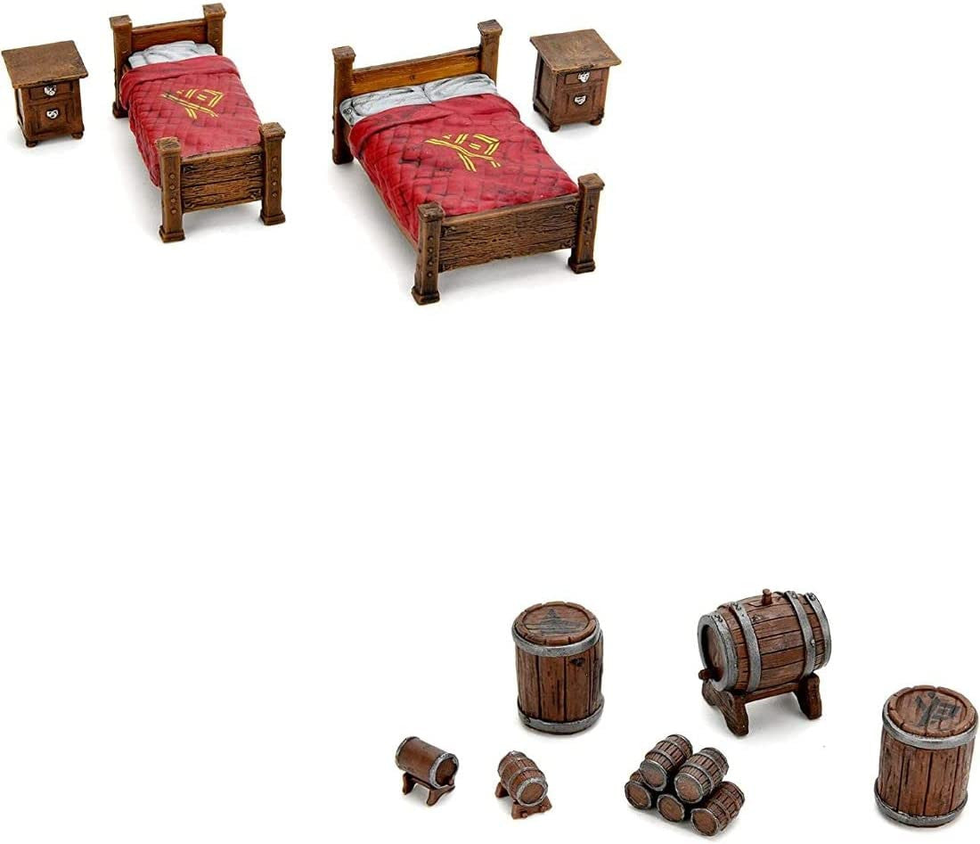 Wizkids Dungeons And Dragons Icons Of The Realms The Yawning Portal Inn Beds & Bottles Miniatures D&D WZK96044