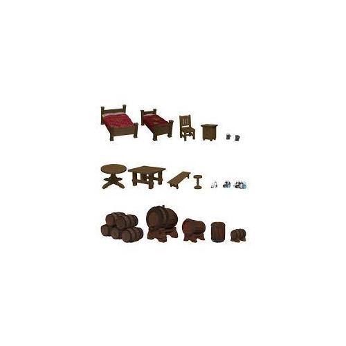 Wizkids Dungeons And Dragons Icons Of The Realms The Yawning Portal Inn Beds & Bottles Miniatures D&D WZK96044