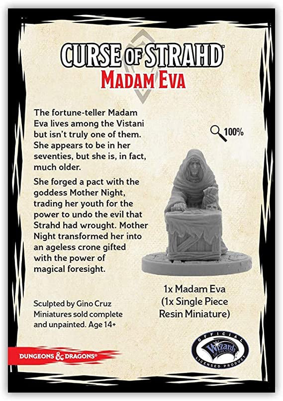 Gale Force Nine Dungeons and Dragons Curse of Strahd Madame Eva 1 fig Miniatures D&D 71130