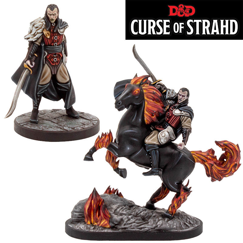 Dungeons and Dragons Gale Force Nine Gale Force 9 Curse of Strahd Strahd Foot & Mounted 2 figs Multicolor Miniatures D&D 71128